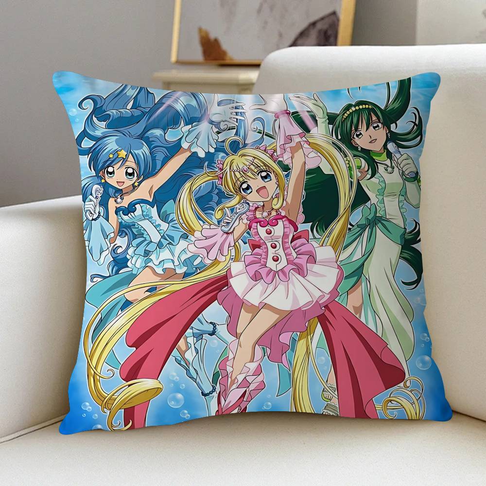 Anime M-Mermaid Melody Pichi Pichi Pitch Pillowcase Toon Gift Cushion Cover Bedroom Home Sofa Chair Seat Decor Pillow Case