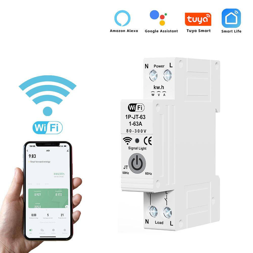 International Graffiti WiFi Smart Circuit Breaker with Electricity Meter, Leakage Protection, Reclosing, Overcurrent and Overload Safeguards.