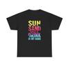 Sun And Sand Drinks Graphic T-Shirt Men's Women's Heavy Cotton Tee NEW GIFT