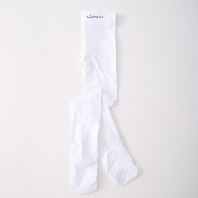 Rutschfeste weiße Tanzstrumpfhosen für Mädchen: Dünn, Anti-Pilling, Perfekt für Frühlings-/Herbstprüfungen XXL (Height 135-150CM) white