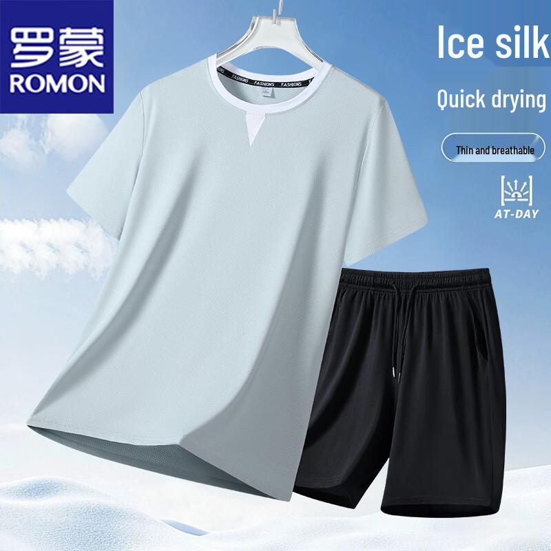 ROMON Men s Summer Casual Sportswear Set 3XL