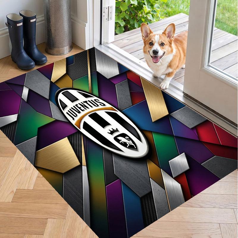 Soft Floor Carpet Juventus FC Pattern Area Rug Decorative Mat For Home Room Decoration