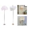 Ostrich Plume Floor Lamp Iron Art 61 Inch LED USB Stepless Dimmable Modern Decorative Standing Lamp 