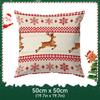 Plaid Christmas Deer Pillowcase Printed Polyester 40/45/50Cm Throw Pillowcover Decorative Sofa Cushion Pillowslip Home Decor