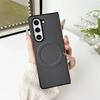 Luxury Carbon Fiber Leather Phone Case for Samsung Galaxy Z Fold 7 6 5 4 3 Protective Cover Magnetic Wireless Charging