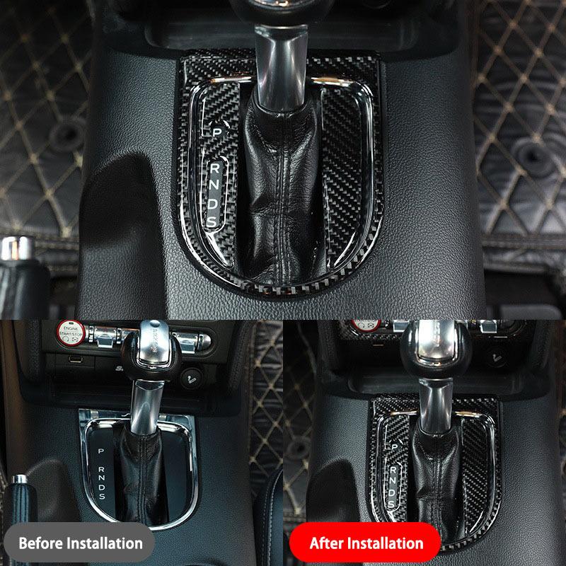 For Ford S550 Mustang GT 2015-2021 YEAR Premium Carbon Fiber Car Gear Shift Box Panel Sticker Interior Modification Accessories