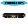 Classical Black Waistband Adjustable Belt With Star Rivets Studded For Women Daily Wear And Outdoor Activity