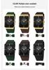 OFNS Unisex Fashion Square Quartz Watch with Luminous Waterproof Silicone Strap