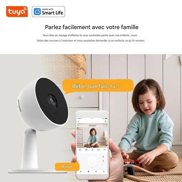 Mini cameră 2k vedere nocturnă detector de mișcare audio bidirecțional