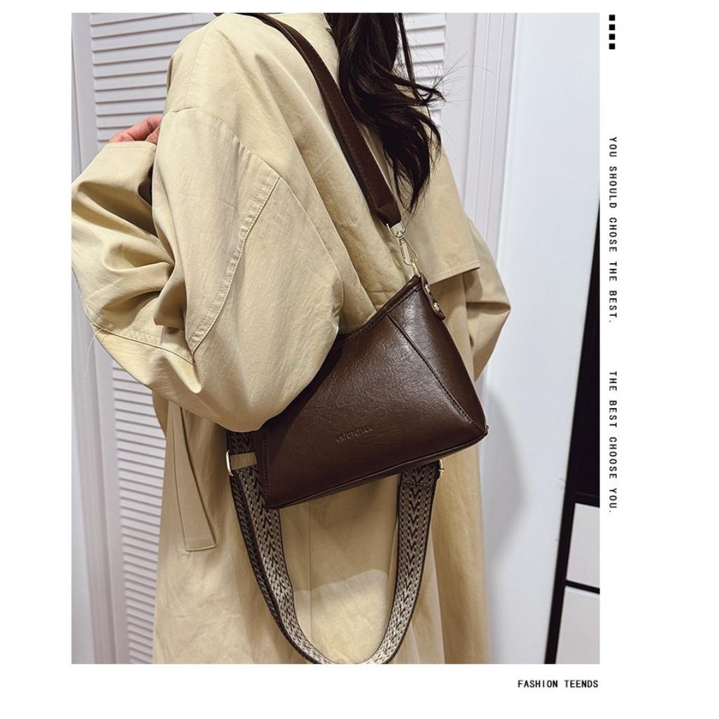  Crossbody Handbag Women PU Simple Versatile Daily Commute