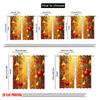 2pcs,2D plane printing Creative Curtains Christmas Tree Ornaments Festive Snowflakes Versatile Polyester Fabric (without rod)