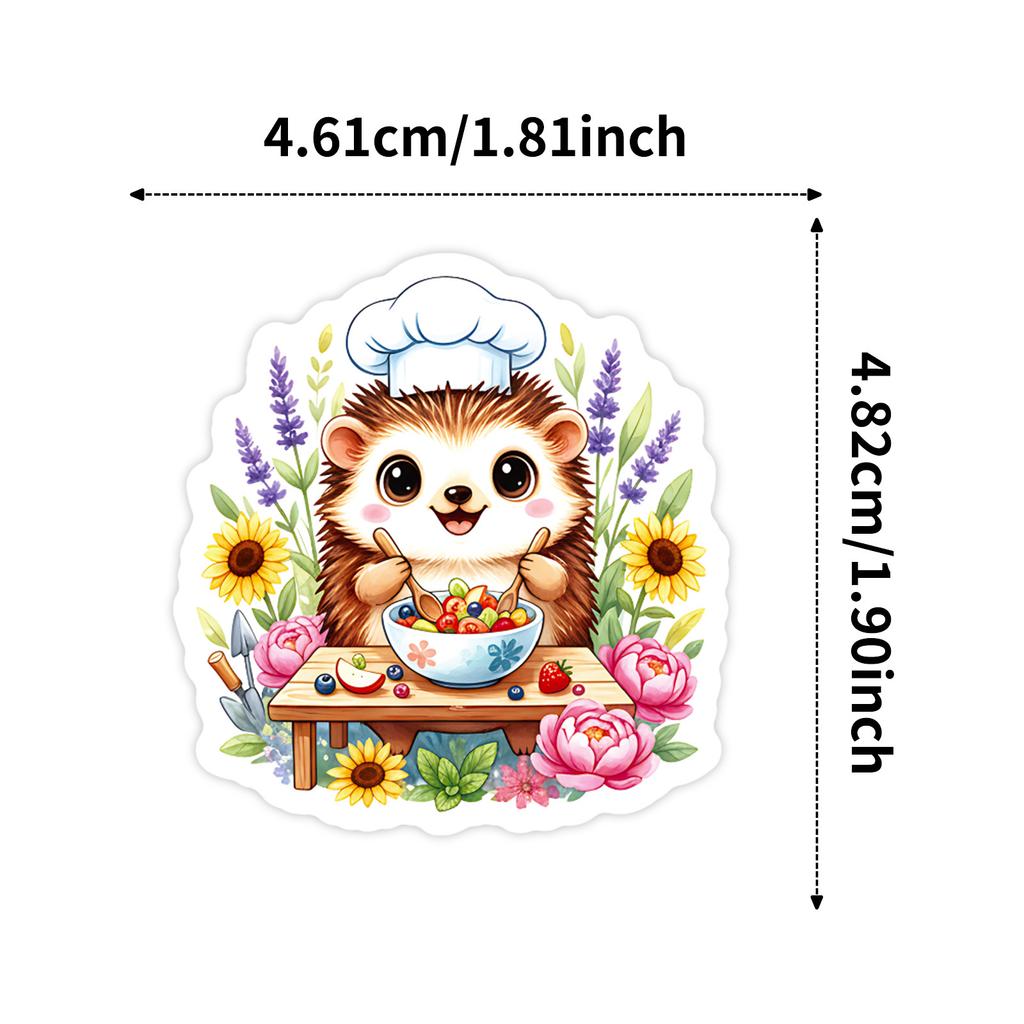 56/112 Pcs Different Poses Animated Style Hedgehog Stickers Reusable for Scrapbook Stationery Box Pen Holder Notebook Phone Deca