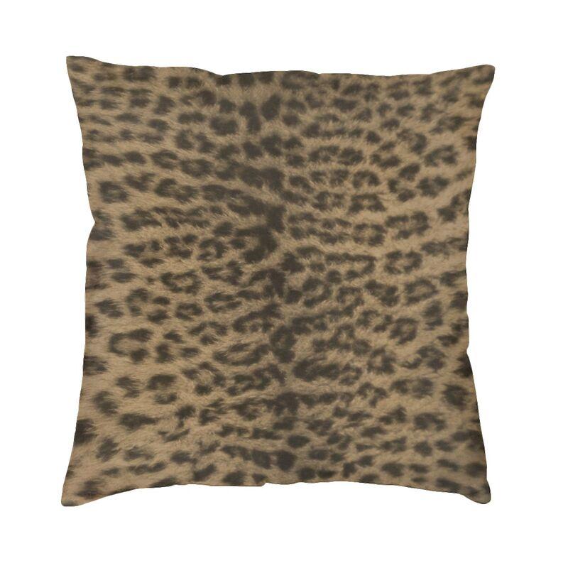 Leopard Cheetah Fur Hide Print Pink Pattern Square Pillow Case Home Decorative Cushions Throw Pillow Car Doublesided Printing