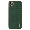 For iPhone 11 Pro Max Case Crocodile Texture PU+TPU Electroplating Phone Cover