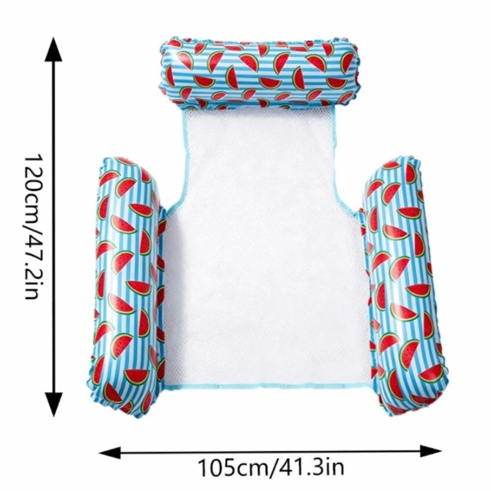 Mesh Seat Floating Bed Portable Pool Float New Inflatable Water Hammock  Pool Activity Watermelon