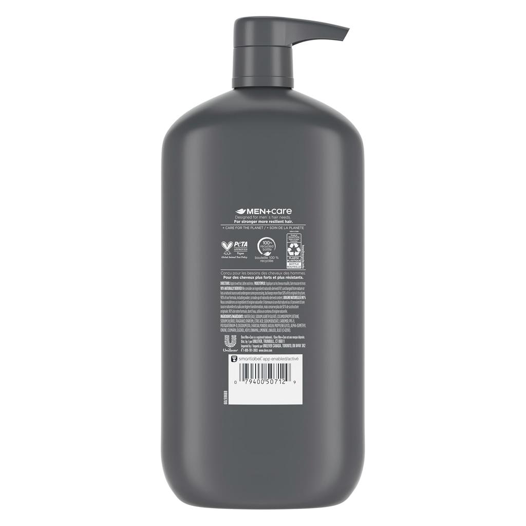 Dove, Men + Care, Shampoo, Reinigend, Aktivkohle + Tonerde, 30,8 fl oz (878.8 g)