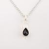 Black Onyx Gemstone 925 Sterling Silver Jewelry Handmade Pendant Necklace 1.40" PP-12-18