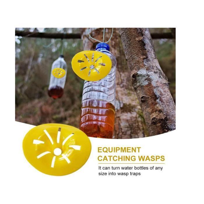 Wasp Piège, Piège à Guêpes, Pièges à Guêpes Jaune, Guêpes Frelon Piège à Mouches des Fruits Forme D'abeilles Pièges Volant 4 Pièces