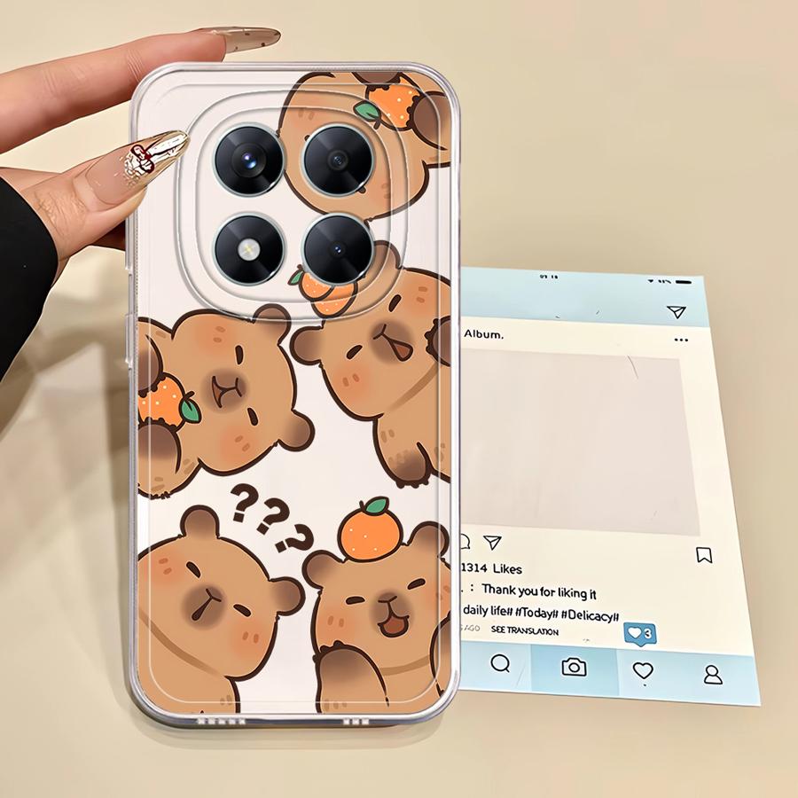 

Capybara Cartoon Cute Case for Xiaomi Poco X4 GT X3 NFC X4 M3 X3 Pro X5 Clear Soft Poco X3 Pro
