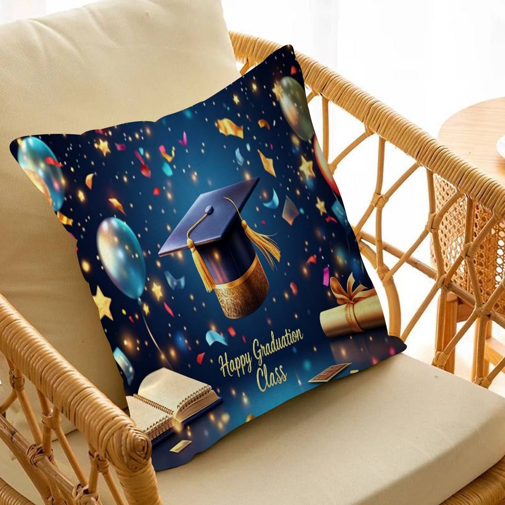 Graduation Decorations Personalized Pillow Cover Kids Bedroom Wild Party Decor Pillowcase Kid Birthday Shower Gift