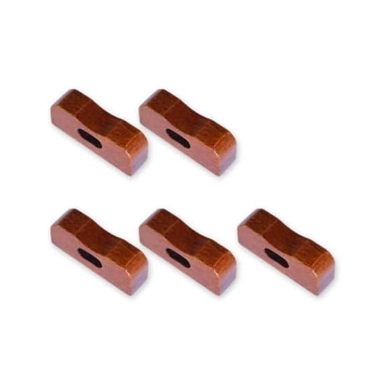 J-kitchens Wooden Chopstick Rests, Pillow Shape, Lacquer, Set of 5, 4x1.1cm, Natural Wood, Lacquer