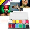 12 Colors Body Face Paint Water‑Based Halloween Party Ball Game Fan DIY Fancy Makeup Pigment