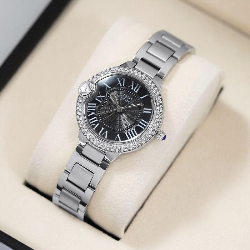 Women'S Watch Steel Belt Roman Scale Diamond-Encrusted Watch Women'S High Value
