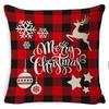 New Christmas Pillowcase Cushion Car Waist Protector Bedside Pillowcase Christmas Linen Pillowcase