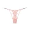 Sexy Transparent Trendy European and American Women's Thong Ultra-thin Hollow Water-soluble Embroidered Thin Belt Tempting Low-rise T-shaped Underwear