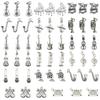 51 Pcs/Set Musical Instrument Pendant Retro Violin Pendant Music Charm Handmade Jewellery Accessories for Music Lovers