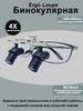 Binocular magnifying glass with 6-fold magnification, suitable for fine work, adjustable interpupillary distance.