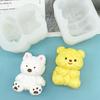 Cute Bear Cake Silicone Mold Diy Handmade Resin Mold Candle Making Mold Mochi Dessert Cake Squishy Toy Mould