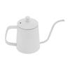 Gooseneck Coffee Pot, Drip Kettle, 350ml, Narrow-Mouth Stainless Steel, Coffee and Tea, Coffee Drip Pot (White)