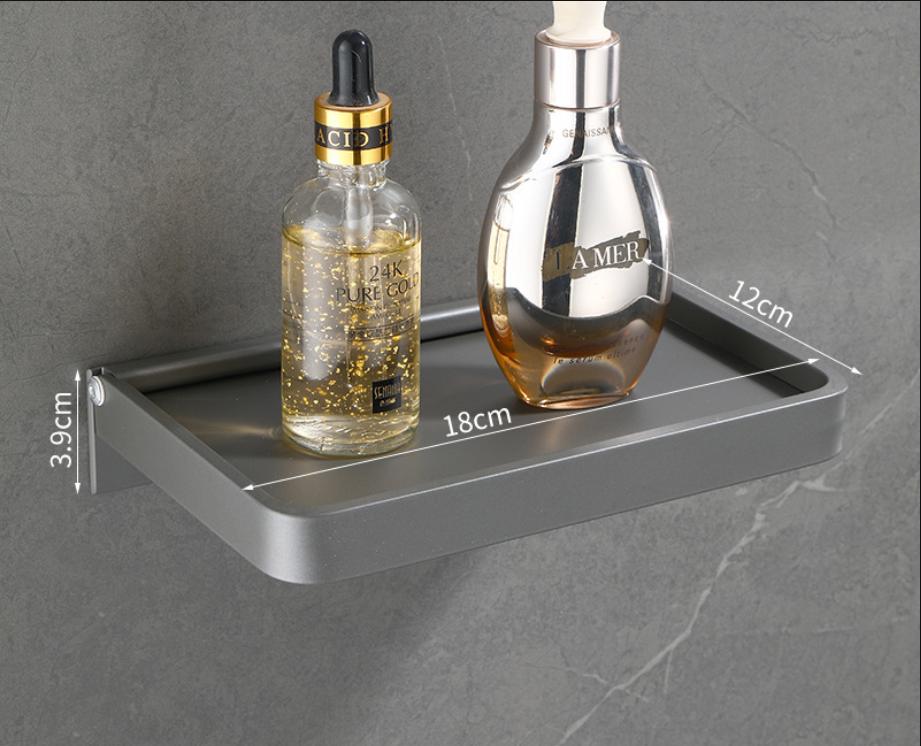 

Серая полка для ванной комнаты, складной держатель для хранения вещей в ванной, алюминиевая полка для душа, держатель для шампуня, держатель для корзины, угловая полка