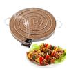304 Stainless Steel Round Mesh Smoker Basket for BBQ