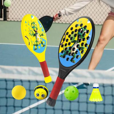 2x Raquettes de Padel pour Enfants Poignées Confortables Respirantes Ergonomiques Antidérapantes Raquettes de Paddle Tennis pour Jeunes Enfants Enfants