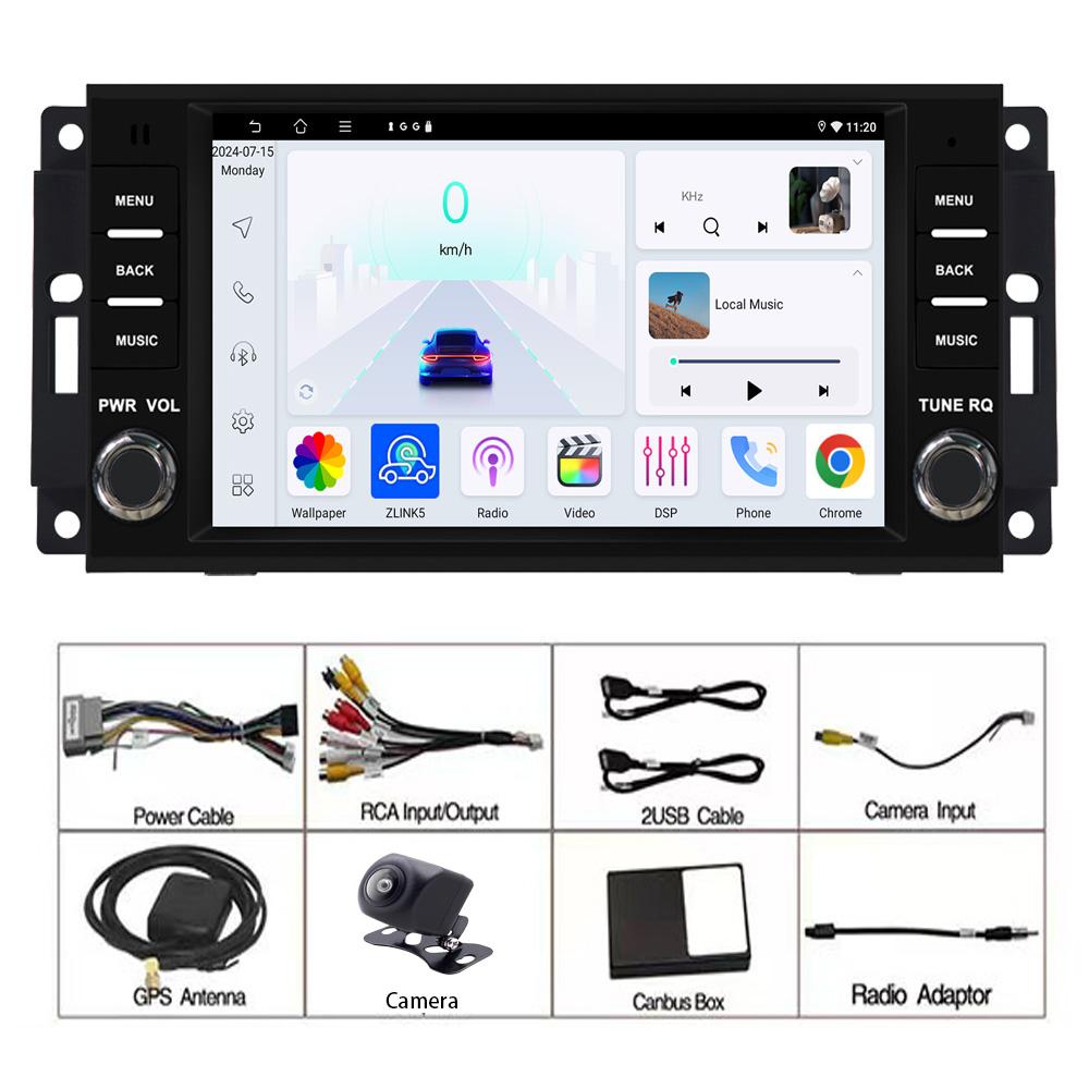 BJU1 7 4+64GB Apple CarPlay Android Auto Head Unit Car Radio For Dodge Ram 1500 2500 3500 2009-2012
