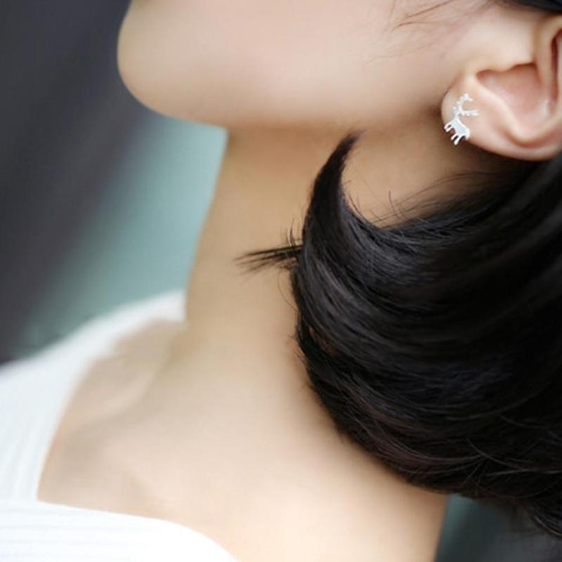 Mote Juletre Elg Sølvbelagt Asymmetriske Allsidige Ørestikker