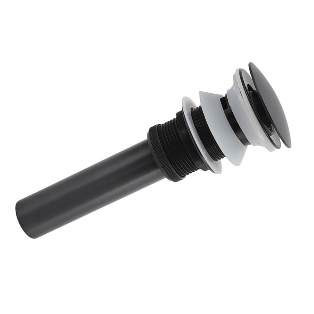 Push Bounce Drain Stopper Matte Black Basin Sink Drainer Bathroom Sink Drainer  Lavatory Drain