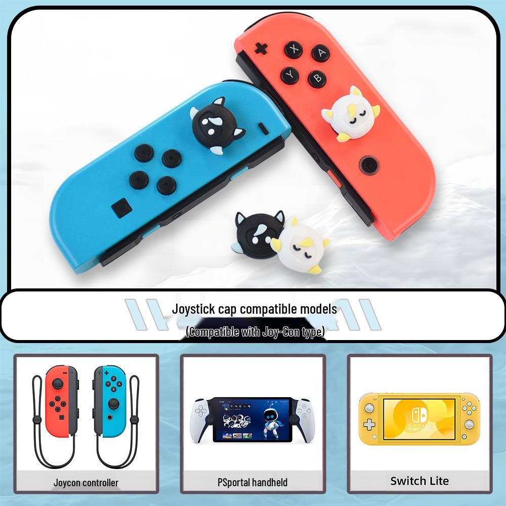 Compatible Switch Controller Black & White Sheep Silicone Joystick Caps – Non-slip, Protective, Colorful.