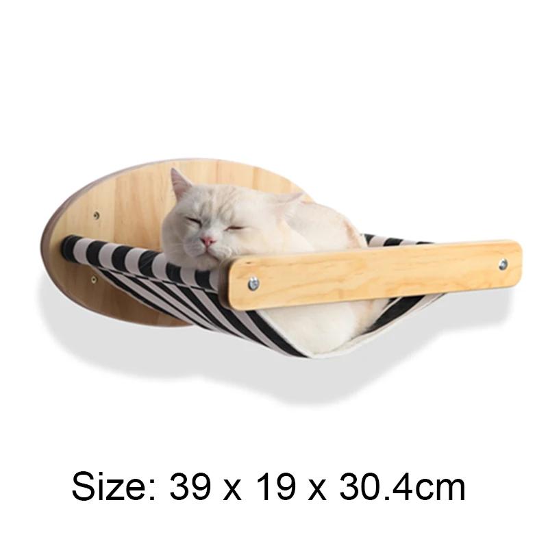 1 Piece Wall-mounted Cat Climbing Rope Solid Wooden Pedals And Sisal Rope Kitten Training Claw Grinding Indoor Cat Furniture