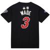 T-shirt - mitchell &amp; ness - miami heat hall of fame - 100% coton - coupe ajustée - noir