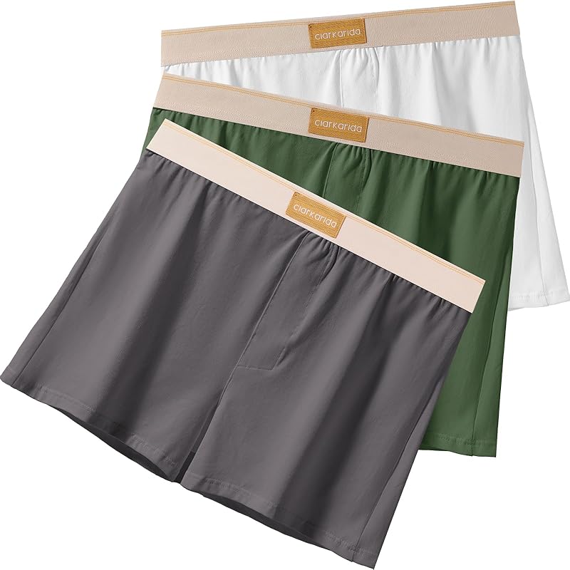

[ClarKarida] trunks knit men s cotton underwear large size front close 3 disc set set