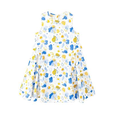 Girls' Floral Sleeveless Cotton Sundress