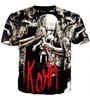 Rock Korn Graficzny T-shirt Męski Druk 3D Mężczyźni Kobiety Hip Hop Trend Krótki Rękaw Koszulka Y2k Top Oversize Streetwear Koszulka Cosplay