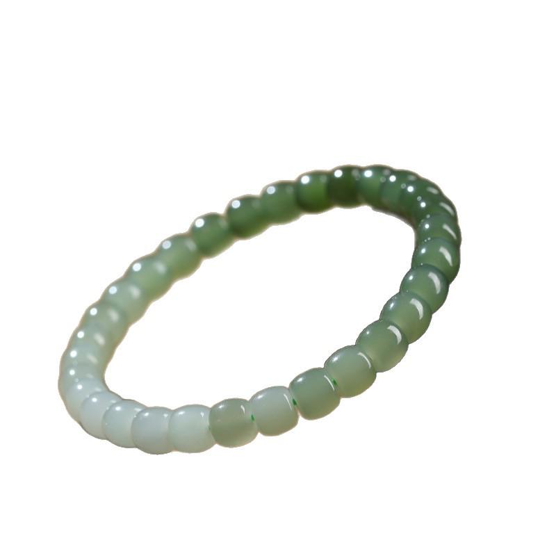 Hetian Jade Verlaufsperlenarmband - Retro Nationalstil Geschenk für Sie