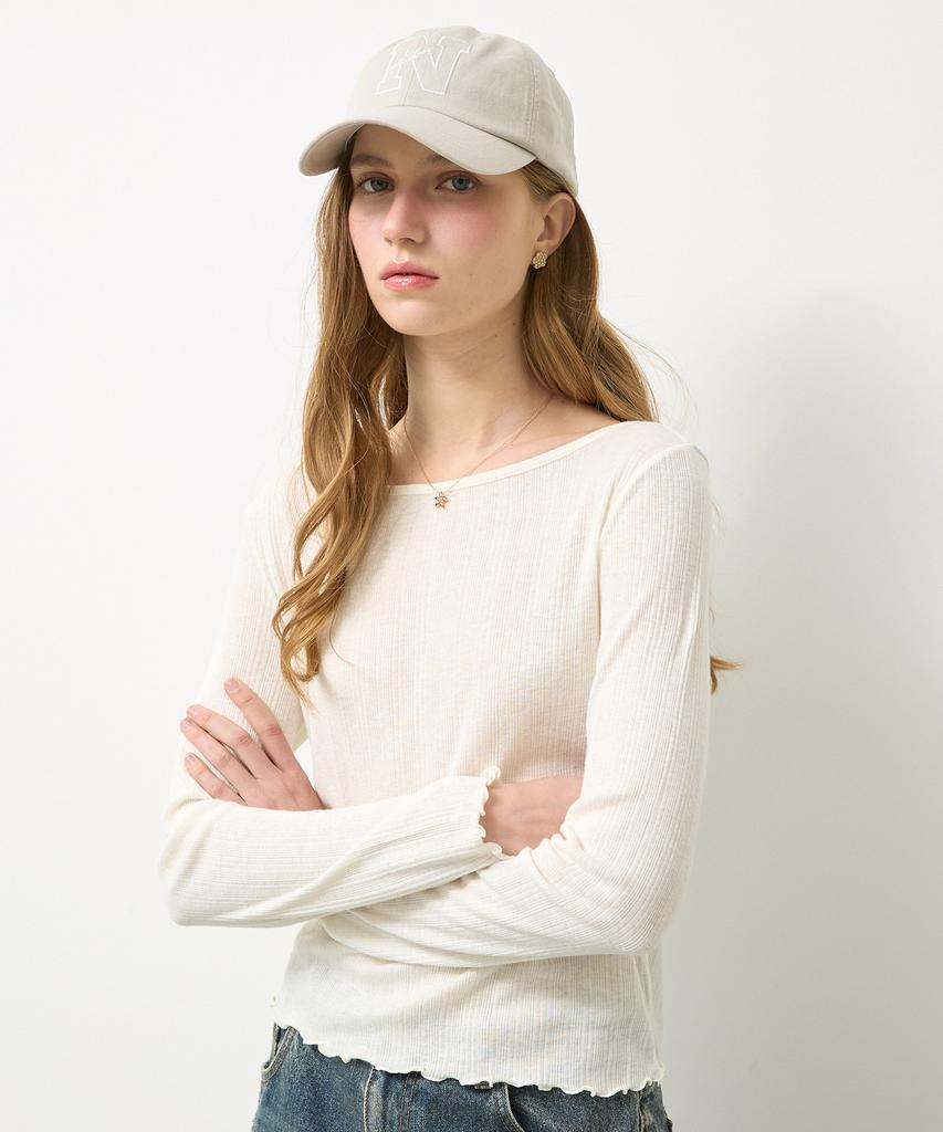 Nyuluki Slim Fit Boat Neck T-Shirt _Ivory