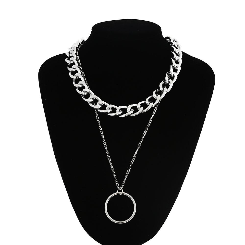 Trendy Link Chain Necklaces For Women Men Chunky Thick Choker Jewelry On The Neck Fashion Female Egirl Eboy Grung  Accessories