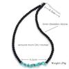 Einzigartige Herren Halskette 20 Zoll Kurzes Choker Halsband Unregelmäßiger Howlith Tigerauge Stein Hals Accessoires Meditation Heilung Halskette