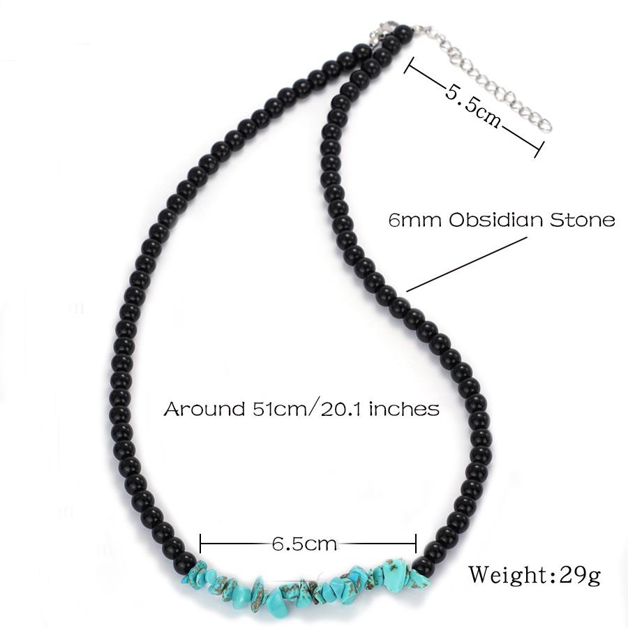 Einzigartige Herren Halskette 20 Zoll Kurzes Choker Halsband Unregelmäßiger Howlith Tigerauge Stein Hals Accessoires Meditation Heilung Halskette
